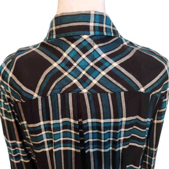 EUC Rails Button Up Hunter Shirt in Midnight Cerulean Blue - Picture 9 of 13